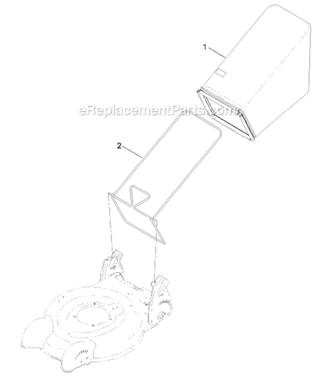 Grass_Bag_And_Frame Diagram and Parts List for 10632  Lawn Boy Lawn Mower
